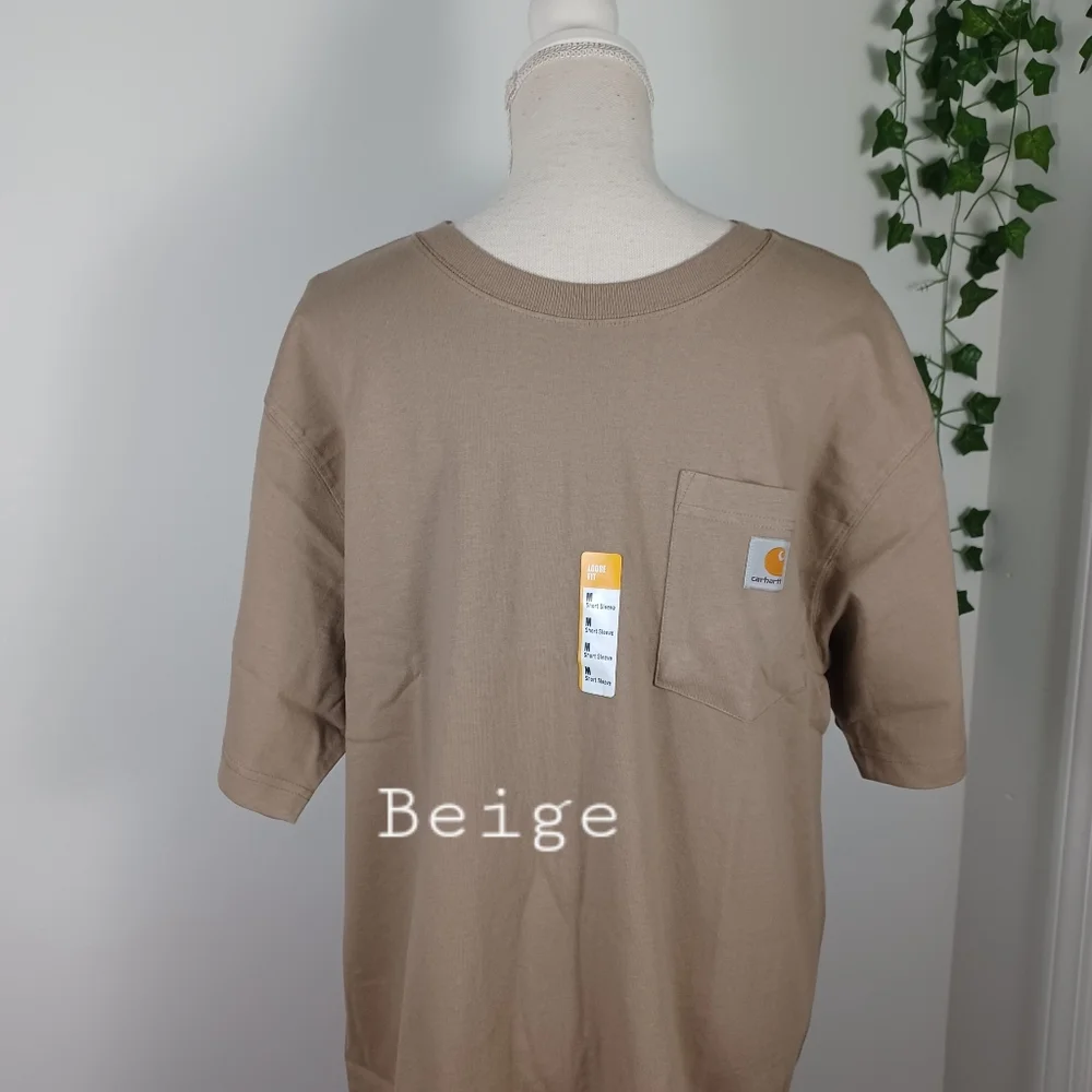Carhartt Loose Fit Pocket Tee NEW Mens Medium Beige -Heavyweight -Short Sleeve - Picture 5 of 15